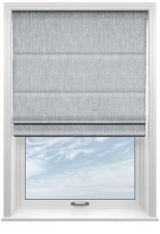 Cascade, Silver Stream - Twist&Fit Roman Blind